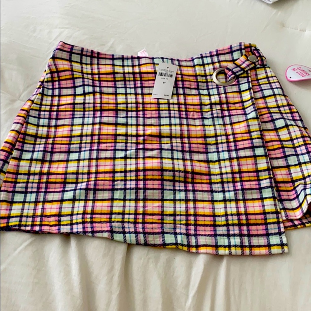 Justice wrap on skirt